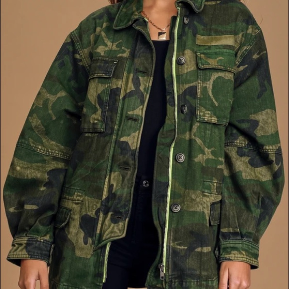 Free People Camo jacket